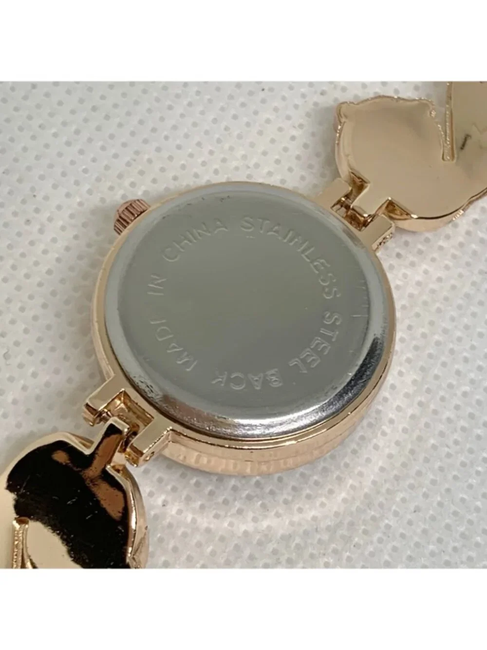 Lupai Women's Watch Gold Tone Black dial 25mm crystals quartz up to 8” running